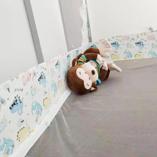 Baby bed and bunk bed, children's bed mosquito net, anti-mosquito for kindergarten, foldable little boy and girl yurt baby mosquito net, Baolaili Baby Dragon--blue 80*160, height about 130, three doors, 2 main doors and 1 side door