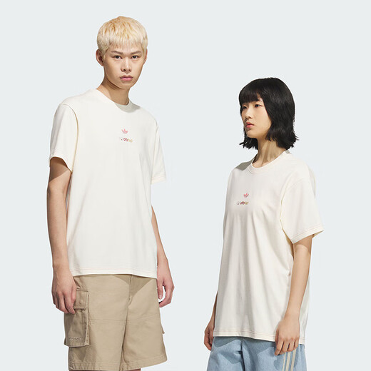 阿迪达斯 （adidas）男装 秋季新款TOUR SS TEE 棉质舒适亲肤透气运动短袖圆领T恤 KC1429/乳白色 L