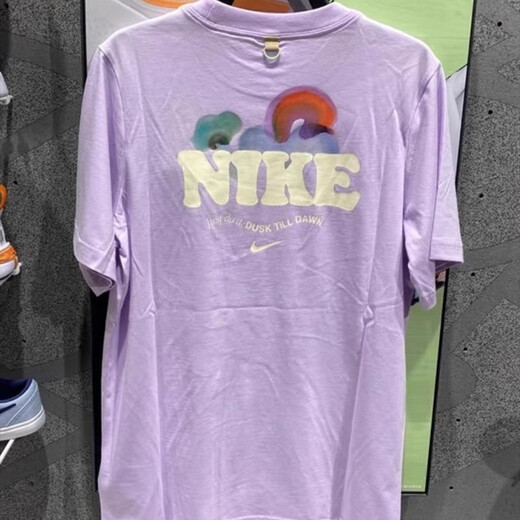 NBA NIÑOS. Nike Nike 'Sports' Pure Cotton Cotton Training Sports Training Loose Casual Camiseta de manga corta HF6180 Caída Nike-Lotus Purple L X 140Jin [Jin equivale a 0.5 kg]