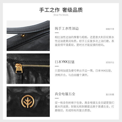 BAGTREE【明星同款】包包树奶盒包植鞣牛皮新款轻奢品牌单肩斜挎Hobo女包 焦糖色-小号【双磁吸款】 高级小众