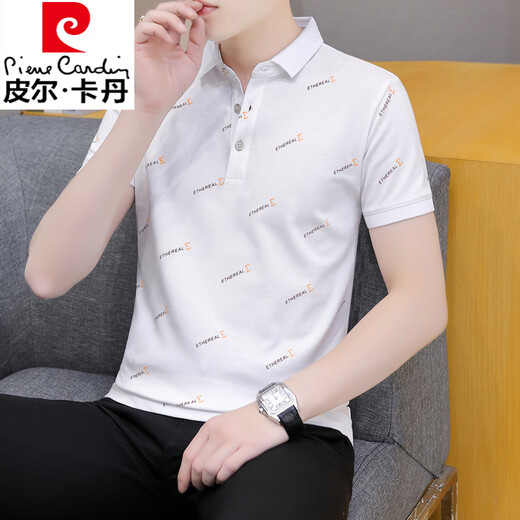 Pierre Cardin Summer New Männer kurzärmelig. Hemd mit High-End-Trend-Hälften halbärmelig Jugend T-Shirt Casual und vielseitig schwarz qy679 m 100-120jin [Jin ist gleich 0,5 kg]