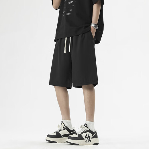 
Foss Phil casual shorts men's summer thin loose breathable quick-drying five-point ice silk out sports straight pants SW-K688 black L [recommended 120-140Jin [Jin equals 0.5 kg]]