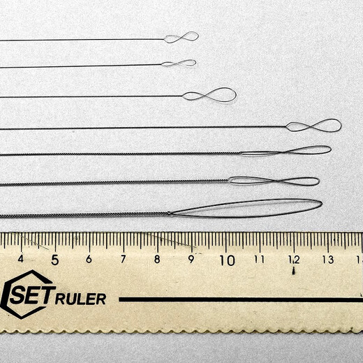 Maimi German play tool bracelet threading and rope artifact pearl needle threading beads steel wire lead handmade beading special needle combination 0.15mm-0.6mm (pack of 6)