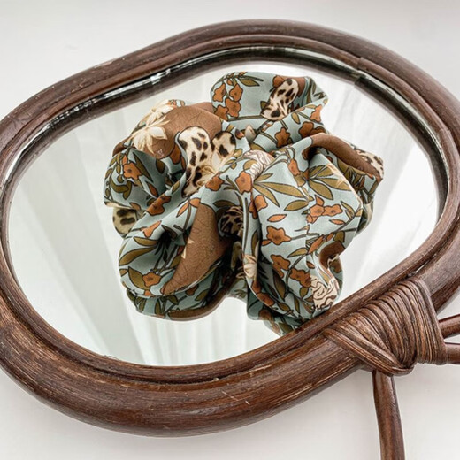 French floral large intestine hair tie women's 2025 summer ball hair accessories tied hair headband high-end black floral style hair tie