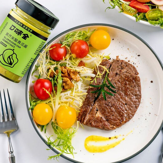 Coimber aigre Sauce de moutarde jaune 0 Gatte Moutarde jaune Sauce de concombre aigre-Coimber Sauce de salade de légumes Pain [Basage de maison] Moutarde Sauce de concombre aigre 719g Sauce All-Match / Sour et rafraîchissant et appétissant