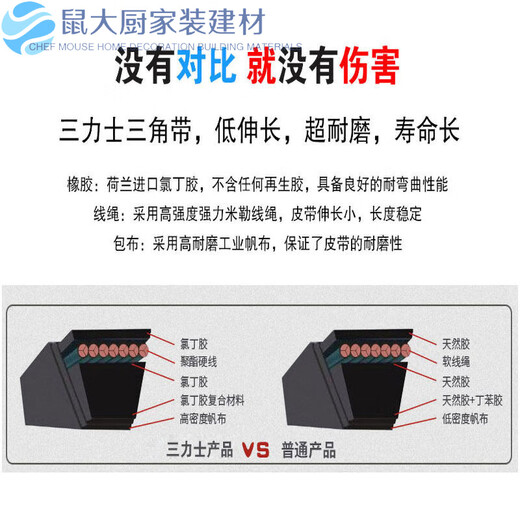 三力士（SANLUX）三角带型500-4089Li橡胶耐磨抗拉抗静电农业工业机器 B3937
