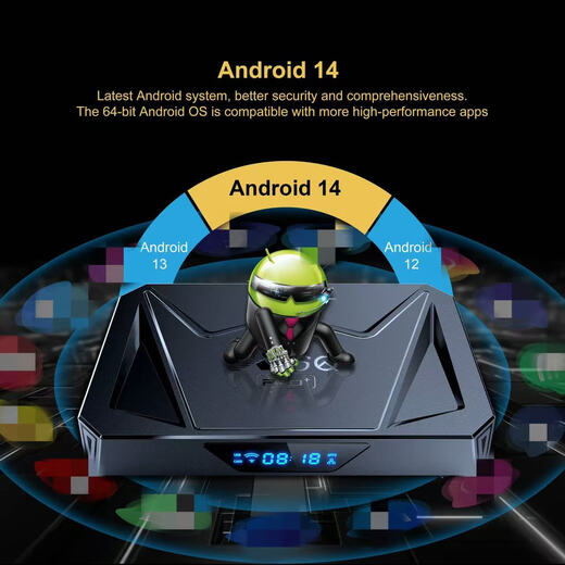 X96Q Pro+ Quanzhi H728 Android14 8K 1000m Netzwerkport WiFi6 Android Box TV -Box 4 GB 32 GB+ Bluetooth -Fernbedienung 1000m