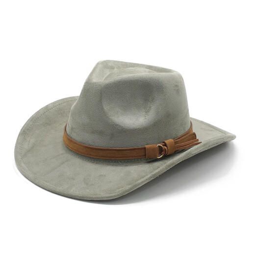 XINBUCKS Western Cowboy Hat Top Hat Men and Women European and American British Style Knight Hat Sun Hat Jazz Hat Ethnic Style Brown (Unisex) 57-58cm