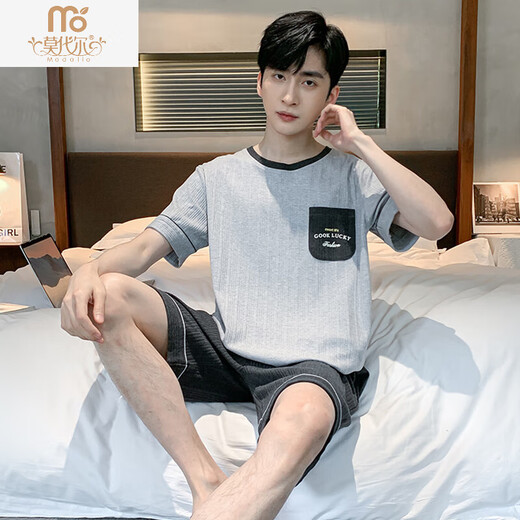 Pajamas modal short de coton pur en coton pour les jeunes pour la jeunesse fine vestimentaire décontracté et extérieur ensembles de vêtements portables HD9928 L