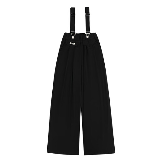 
Disney girls overalls spring and summer thin 2025 new girls large children summer suit girls summer black children's pants short sleeves 160