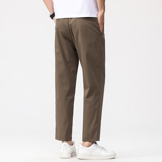 Lidan Frühling und Sommer Neue Kumpel Hosen Männer kleine Arbeit losen losen lässige konische Hosen Männer 160 cm Hose Eisseide Hosen Männer 672 Khaki 2xl
