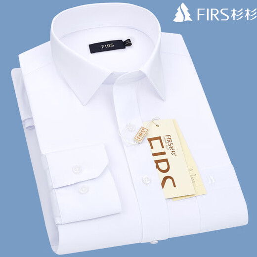 杉杉（FIRS）白衬衫男长袖商务正装中年宽松寸衫商务休闲免烫衬衣男上班 TCT3883 38 男