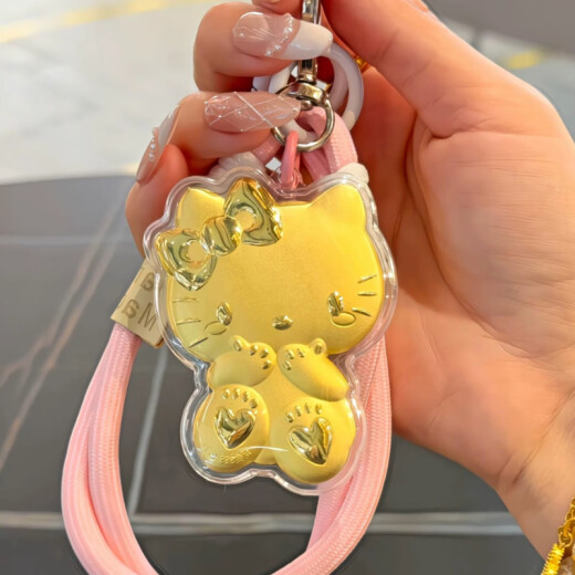艾格辰黄金KT猫钥匙扣999足金heokitty猫手机挂坠包包挂件女友礼物 KT猫0.2g+挂绳+礼盒装(附证书)