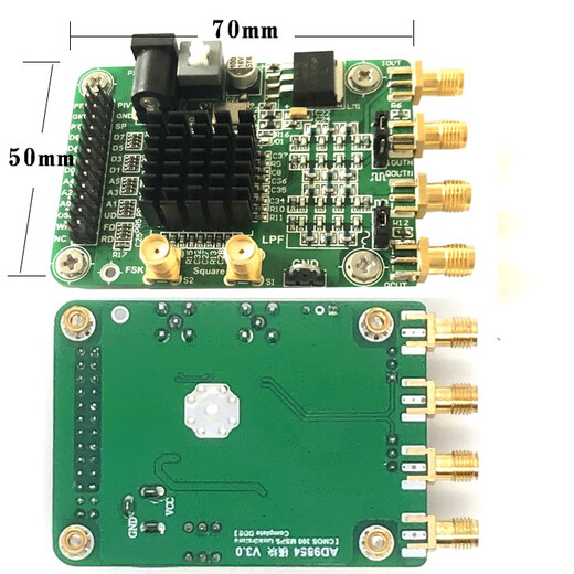 AD9854-Modul Hochgeschwindigkeits-DDS-Modul 4-Kanal-Signalquellengenerator Sinierwellen-Quadratwellen-Signalgenerator AD9854 Modul + 5v1a Schaltleistung Versandversorgung