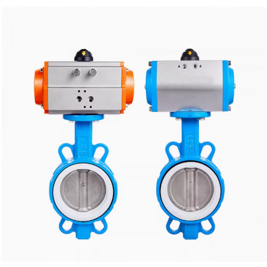 
Pneumatic tetrafluorobutterfly valve D671F-16 304 plate Pneumatic butterfly valve Pneumatic butterfly valve Clip type butterfly valve DN40-300 GT model DN40 (Tetrafluoro+304 plate)