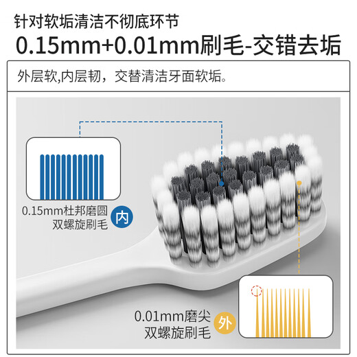 洋精灵强效去渍牙刷高档去黄硬毛成人宽头高端男士专用去烟渍牙垢双支装