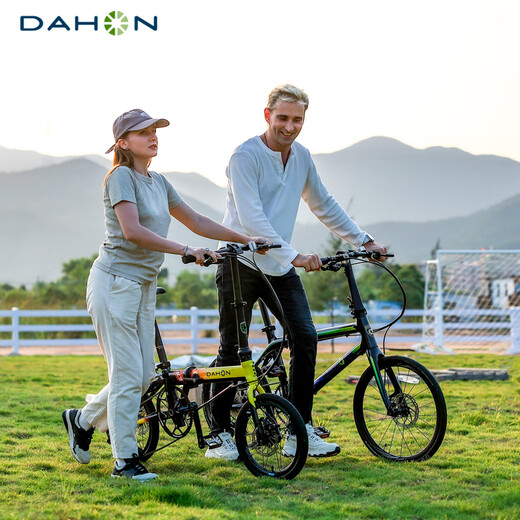 大行（DAHON）K3Plus16英寸超轻9变速碟刹折叠自行车成人男女式KAA693 黑白 【内折版】 16英寸  16英寸