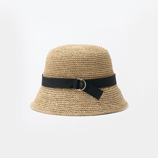 Sombrero de pescador plegable de Muji Palm Sombrero trenzado 25 Summer DBA57A5S Color original One Size 57-59