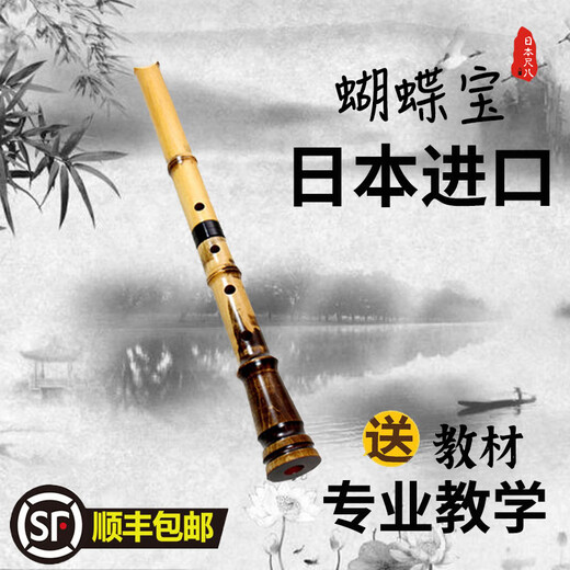 南仲日本进口蝴蝶宝尺八尺六/一尺八寸/一尺六寸/日本尺八 0134型号一尺八寸枫木曲管(琴古