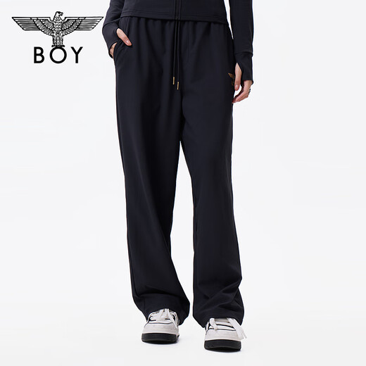 Junge London Spring- und Sommer Männer und Frauen gleiche antibakterielle High Street Black Casual Trendy Brand Strickhose N15902 Schwarz L.
