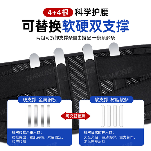 ZEAMO medical summer waist belt thin breathable waist disc herniation lumbar muscle strain for men and women special waist support L