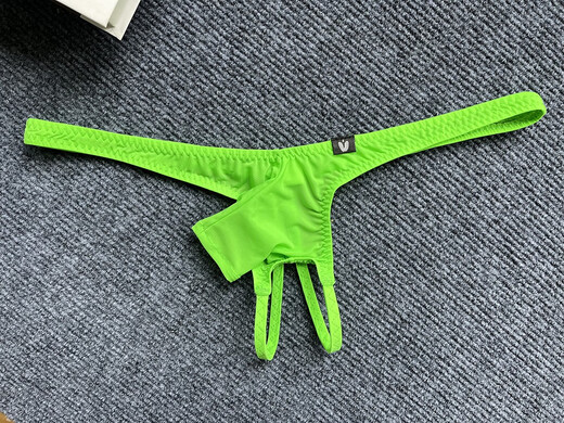 
Aoina open short elephant trunk men's sexy low waist thong ice silk thin hollow gay bed thin belt solid color underwear blue single piece M suitable for weight 100 Jin [Jin equals 0.5 kg]-120 Jin [Jin equals 0.5 kg] All size