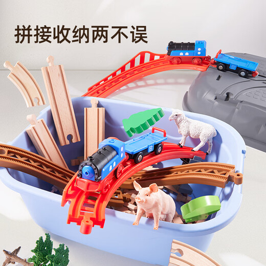Meile Childhood Children's Day Gift Building Buildings Assemblé Trains Trains Trains Trains Modèles Toys Boîtes de jouets de 3 à 6 ans