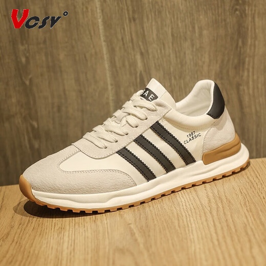 VCSV fashion brand sports shoes men's shoes new summer Forrest Gump shoes men's light luxury casual shoes men's soft sole height-enhancing shoes men's white-light luxury men's shoes 41