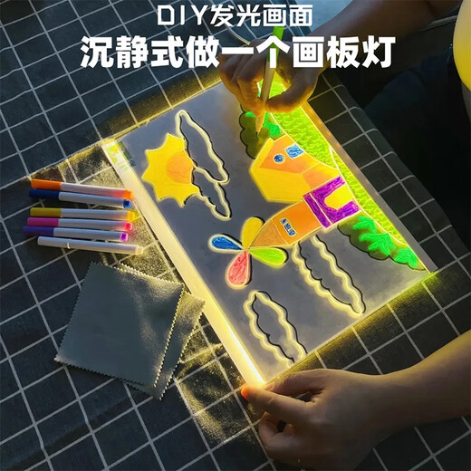 Dan Miqi Children's Blowing Painting Board Board Erasable Boys and Girls Dessin Dessin Colorful Writing Board Toys pour enfants Gift Day