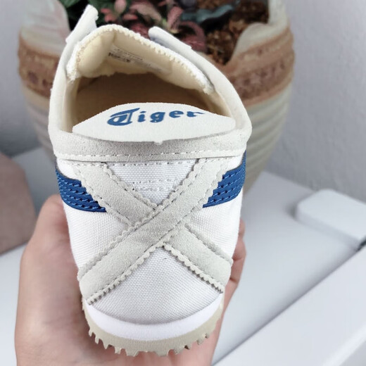 Zapatos de hombres de Putian Onitsuka, zapatos de tigre originales puros, zapatos perezosos, un pie, parejas, zapatos de lona clásicos, deportes casuales, azul de Baihu (puro de alta calidad original) 42