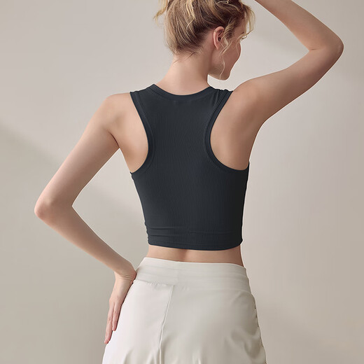 LULUUVTTOH Summer Sports Yoga Vest Women's Shockproof All-in-One Pilates Training Wear Underwear Outerwear Fitness Bra Light Ivory M