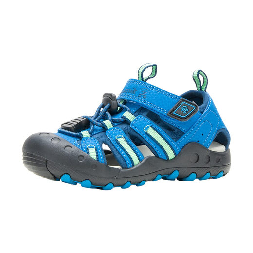 Kamik children's outdoor sports sandals, waterproof, breathable and lightweight, casual beach shoes for boys and girls, blue green 3 children