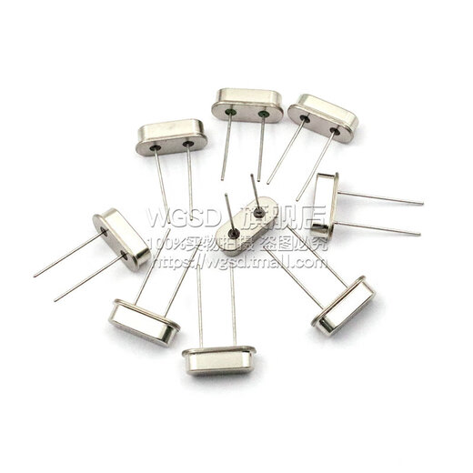 Quartz crystal oscillator direct plug 2 pins HC-49S passive crystal 12MHZ 11.0592M 4M24M25M8M10M16M Passive crystal oscillator 24.576M direct plug 2 pins (10 pieces)