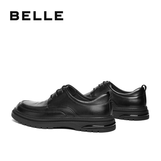 Belle Chinese Valentinstag Geschenkpendler Business Lederschuhe Herrenhöfe Leder plissierte Hoch kochen lässige Schuhe A1373AM4 Black 2 41