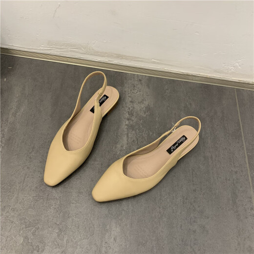 S.SOFEA Baotou Sandals para mujeres en verano zapatos individuales estilo hadas 687-2 negro 37