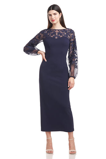 JS Collections Women's Sammi Soutache Dress, Navy, 4 Navy 4