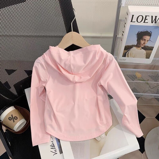G.DUCKKIDS Thin Baby Summer Jacket Girls Sun Protection Clothing 2025 New Ice Silk Thin Girls and Children Skin Clothing Fashion White UPF50+ 100 Sizes (Height 80-90cm)