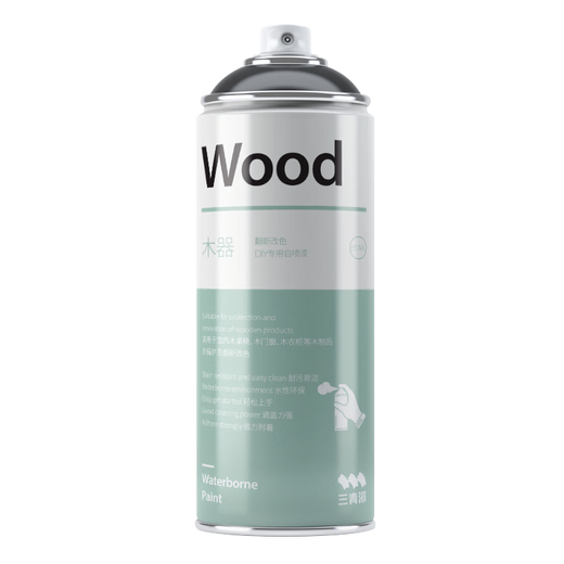 Sanqing water-based wood self-painting furniture renovation paint doors and windows wardrobe wood color-changing paint pure white 650ML