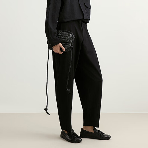 Sketch Men's Clothing 2025 Spring New Product Scimitar Pants Pantalones de color sólido suelto 9p2e11730 001 Negro XL