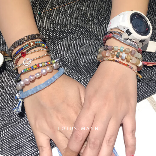 Qiwn Ausschnitt Disc Perlen Leichte Luxus Neues Aquamarin kleiner Quaste Limited Armband Crystal Birthday Geschenkpaar #G829 Ungefähr 6-9 mm alle Größe
