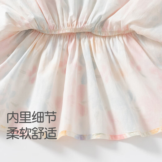 班喜迪【时尚蝴蝶结】女童套装夏装新款儿童洋气公主上衣宝宝薄款五分裤