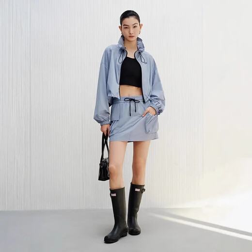维艾诺丝琴艾诺丝女装【商场同款】2025春季新款时尚短外套短裙休闲防晒服女 冰河蓝短裤13596 S 155/80A