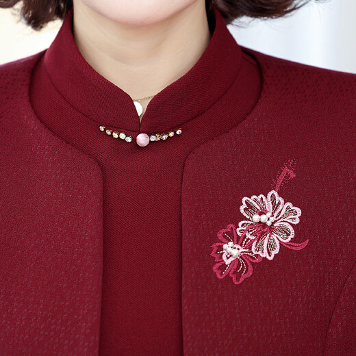 Wanhe's mother's wedding dress, her mother-in-law's cheongsam, noble temperament, wedding dress, wedding banquet dress, red dress two-piece suit