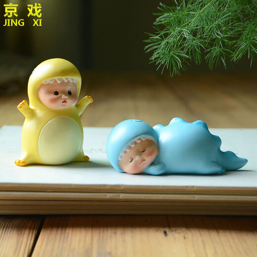 Kreative süße kleine Wind Schlange Baby Ornament Harz Tierdekoration Desktop Freund und Freundin Geburtstagsgeschenk lustige Schlange Baby Gelb