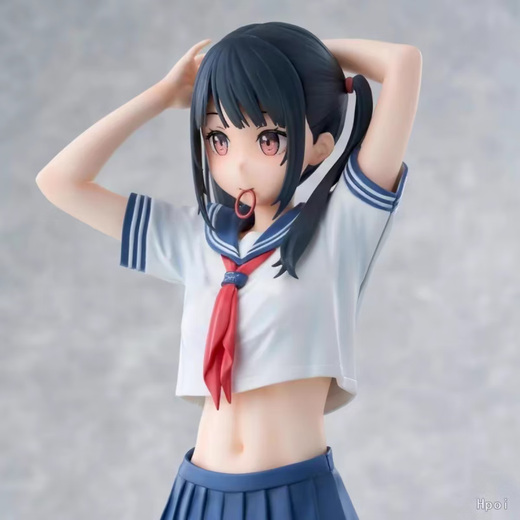 Sexy anime japonés 2d hermosa niña adornos de escritorio regalos para niños traje marinero 28 cm