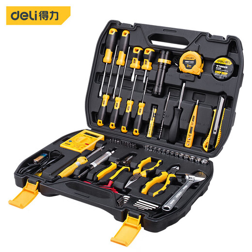 DELi Telecom umfassende Reparatursatzwerkzeugsatz Handbuch Set Elektriker Werkzeugsatz 50-teiliger DL1050