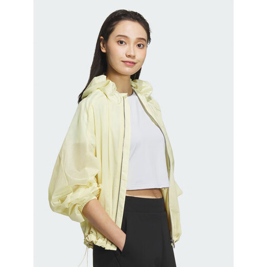 阿迪达斯女装春夏舒适透气户外运动休闲外套JZ1656 S 