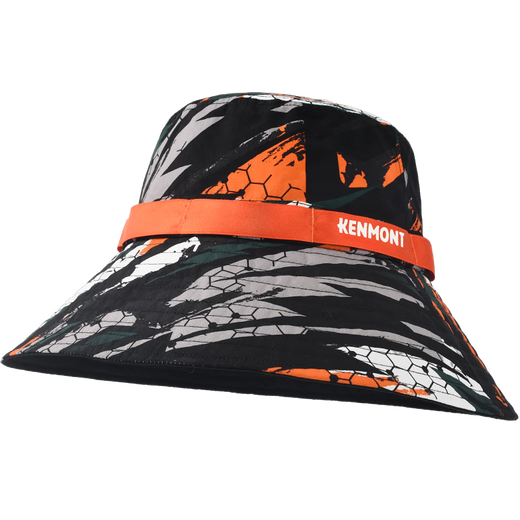 卡蒙（Kenmont）遮热迷彩太阳帽男遮阳渔夫帽情侣款春夏防紫外线大檐帽3819 磷光橘（女款3888） 均码 可内调节59cm男款