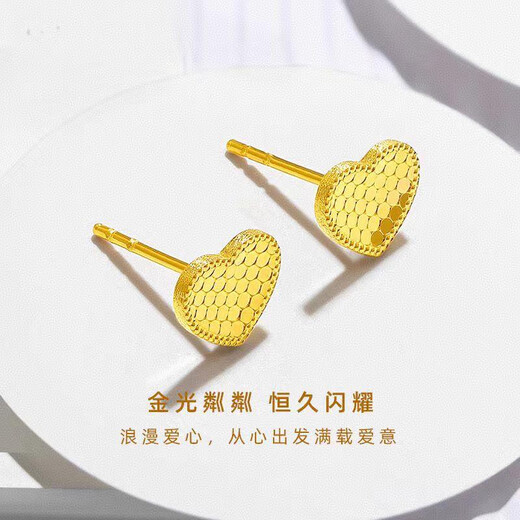 Xi welcomes Chinese Valentine's Day, gold double c earrings for women, lily of the valley flower 18k gold earrings for girlfriend, sweetheart bow earrings