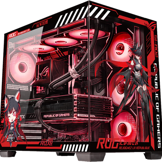ASUS ROG Night God family bucket 9800X3D 9950X3D ASUS RTX5080 5070Ti desktop assembly computer game console live broadcast design rendering video editing complete machine configuration 6 R7-9800X3D + ASUS RTX5080